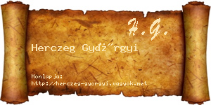 Herczeg Györgyi névjegykártya